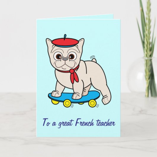 Bedankt voor mijn lerares Frans (Voorkant)