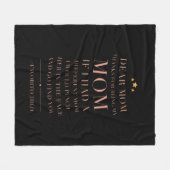 Bedankt voor mijn moeder grappige moederdag cadeau fleece deken (Voorkant (Horizontaal))