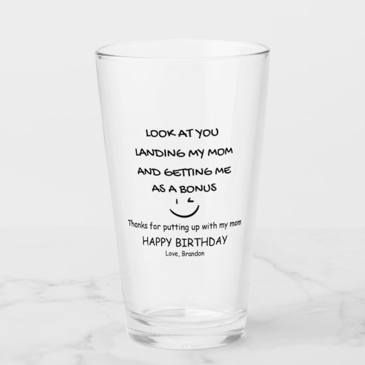 Bedankt voor m'n vader. glas (Voorkant)