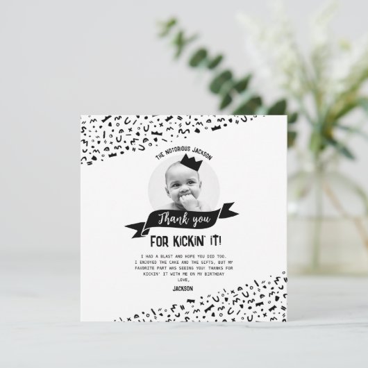 Bedankt voor 'n kaarsje met '90s hippe-hop (Staand voorkant)