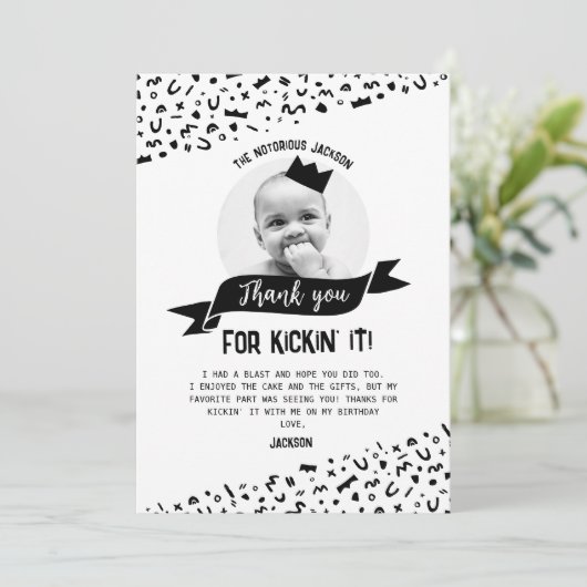 Bedankt voor 'n kaarsje met '90s hippe-hop (Staand voorkant)