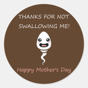 Bedankt voor niet-inslikken ronde sticker