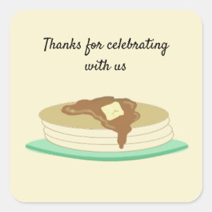 Bedankt voor pantserstack vierkante sticker