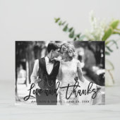 Bedankt voor penseel-Script Love Black en White Ph (Staand voorkant)