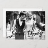 Bedankt voor penseel-Script Love Black en White Ph (Voorkant / Achterkant)