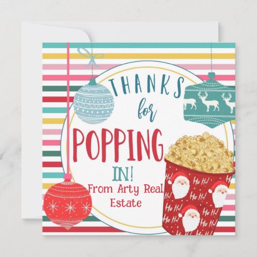 bedankt voor popcorn cadeau in een open huis (Voorkant)