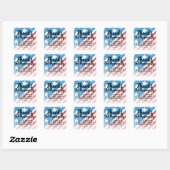 Bedankt voor Popcorn US Flag Militaire Cla Vierkante Sticker (Vel)