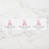 Bedankt voor Rijden Door Roze Auto Favor Waterfles Etiket (Enkel label)