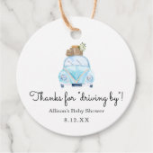 Bedankt voor rijden met een versnellingslabel bedankjes labels (Voorkant)