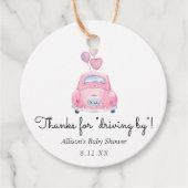 Bedankt voor rijden met een versnellingslabel bedankjes labels (Voorkant)