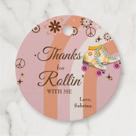 Bedankt voor Rollin' With Me Roller Schaats Bedankjes Labels