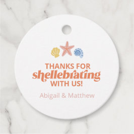Bedankt voor Shellabrating Pastel Seashell Bedankjes Labels