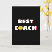 Bedankt voor Softball Coach Kaart (Gele Bloem)