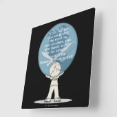 Bedankt voor Sterkte Vierkante Klok (Hoek)