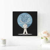 Bedankt voor Sterkte Vierkante Klok (Huis)