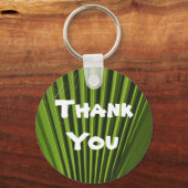 Bedankt voor Tropische Groene Palm Leaf Appreciati Sleutelhanger (Voorkant)