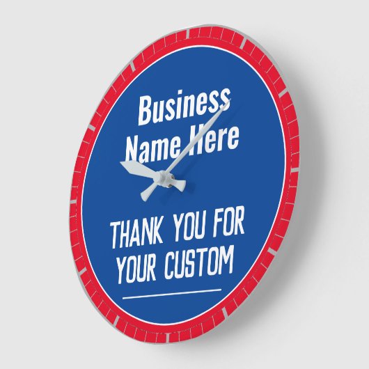 Bedankt voor uw aangepaste verkooppunt grote klok (Hoek)