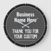 Bedankt voor uw aangepaste winkel grote klok (Voorkant)