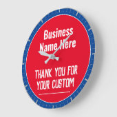 Bedankt voor uw aangepaste winkelier lokale winkel grote klok (Hoek)