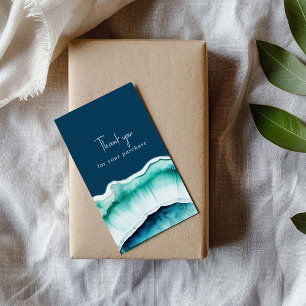 Bedankt voor uw aankoop Blue Agaat effect Informatiekaartje