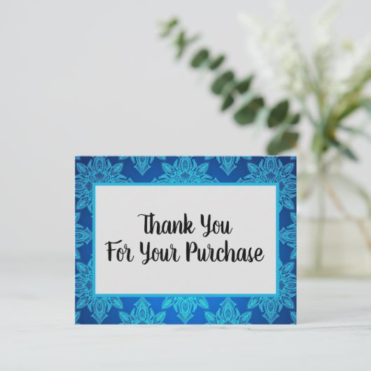 Bedankt voor uw aankoop briefkaart (Staand voorkant)