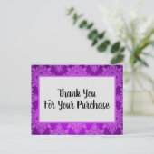 Bedankt voor uw aankoop Business Postcard Briefkaart (Staand voorkant)