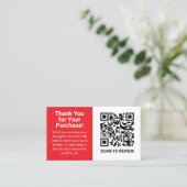 Bedankt voor uw aankoop QR Code Kaart Enclosure Visitekaartje (Staand voorkant)
