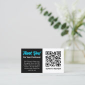 Bedankt voor uw aankoop QR Code Kaart Enclosure Visitekaartje (Staand voorkant)
