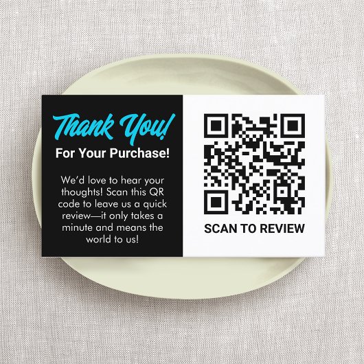Bedankt voor uw aankoop QR Code Kaart Enclosure Visitekaartje