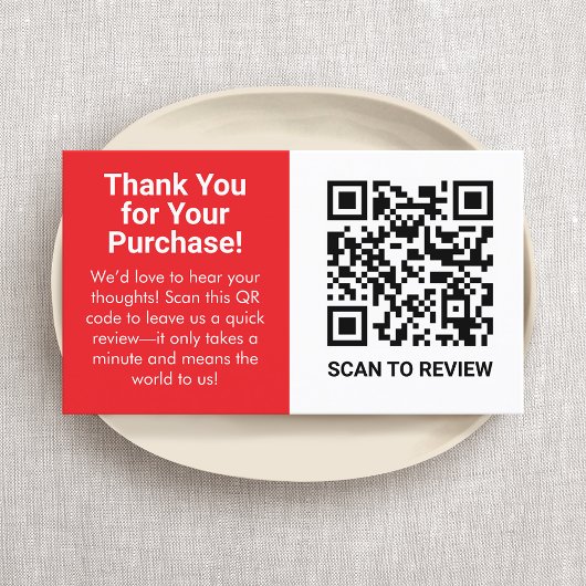Bedankt voor uw aankoop QR Code Kaart Enclosure Visitekaartje