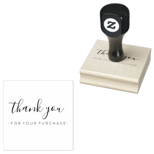 Bedankt voor uw aankoop 	rubberstempel (Gestempeld)