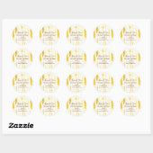 Bedankt voor uw aankoop Tarwe Grain Custom Ronde Sticker (Vel)