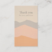 Bedankt voor uw aankoop van vlakke pastelbergen informatiekaartje (Voorkant)