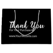 Bedankt voor uw aankoop website Black & White Groot Cadeauzakje (Voorkant)