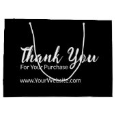 Bedankt voor uw aankoop website Black & White Groot Cadeauzakje (Achterkant)