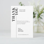 Bedankt voor uw aankoop, zwart-wit (Staand voorkant)