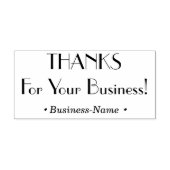 "BEDANKT voor uw bedrijf!" en aangepaste naamstemp Rubberstempel (Afrduk)