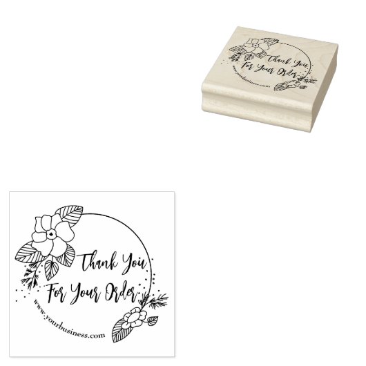 Bedankt voor uw bedrijfsbestelling 	rubberstempel (Gestempeld)
