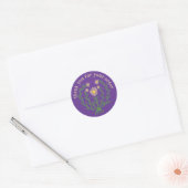"Bedankt voor uw bestelling" Daisy Design Custom Ronde Sticker (Envelop)
