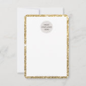 BEDANKT VOOR UW BESTELLING glam insert gouden glit (Achterkant)