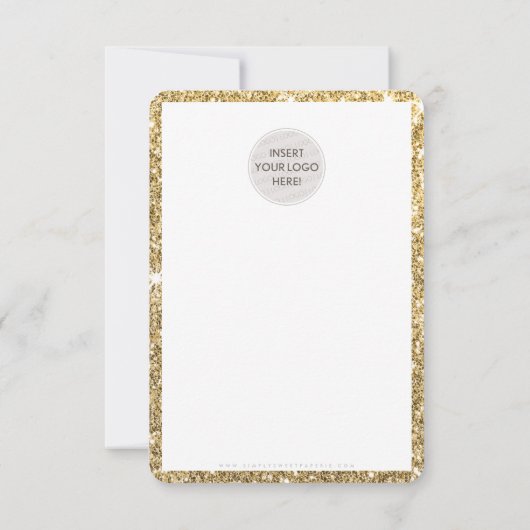 BEDANKT VOOR UW BESTELLING glam insert gouden glit (Achterkant)