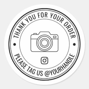 Bedankt voor uw bestelling Instagram-taggingpakket Ronde Sticker