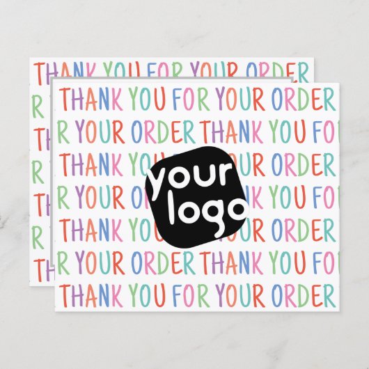 Bedankt voor uw bestelling Kleurrijk plezier Toevo (Voorkant / Achterkant)