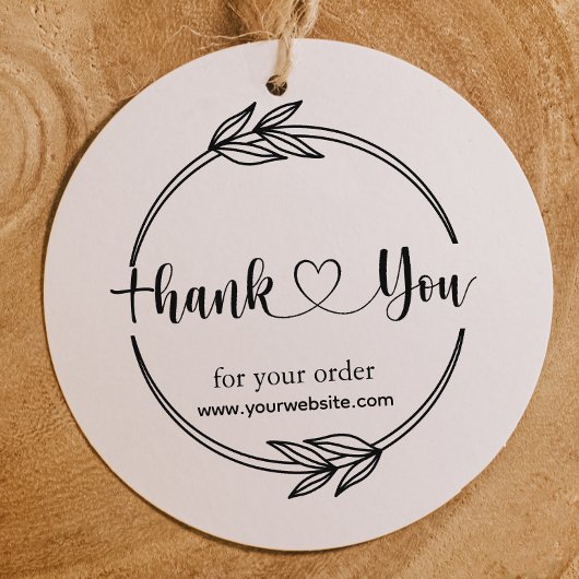 Bedankt voor uw bestelling Laurel Leaf Rubber Stam Rubberstempel