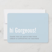 BEDANKT VOOR UW BESTELLING leuke insert baby blauw (Voorkant)