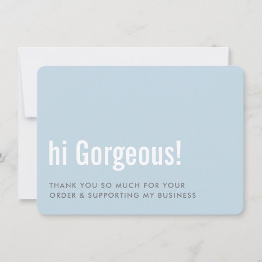 BEDANKT VOOR UW BESTELLING leuke insert baby blauw (Voorkant)