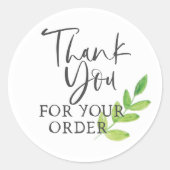 Bedankt voor uw bestelling STICKER (Voorkant)