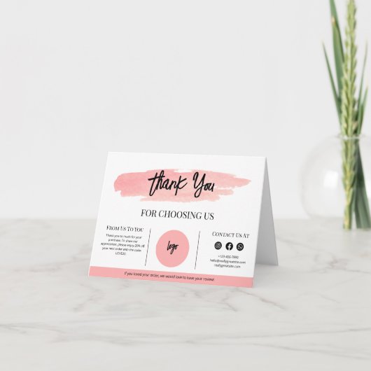 Bedankt voor uw bestelling Zakelijke kaart Verpakk (Voorkant)