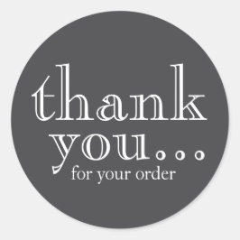 Bedankt voor uw bestelling zakelijke klant ronde sticker