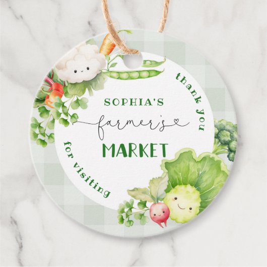 Bedankt voor uw bezoek Farmers markt verjaardag Bedankjes Labels (Voorkant)